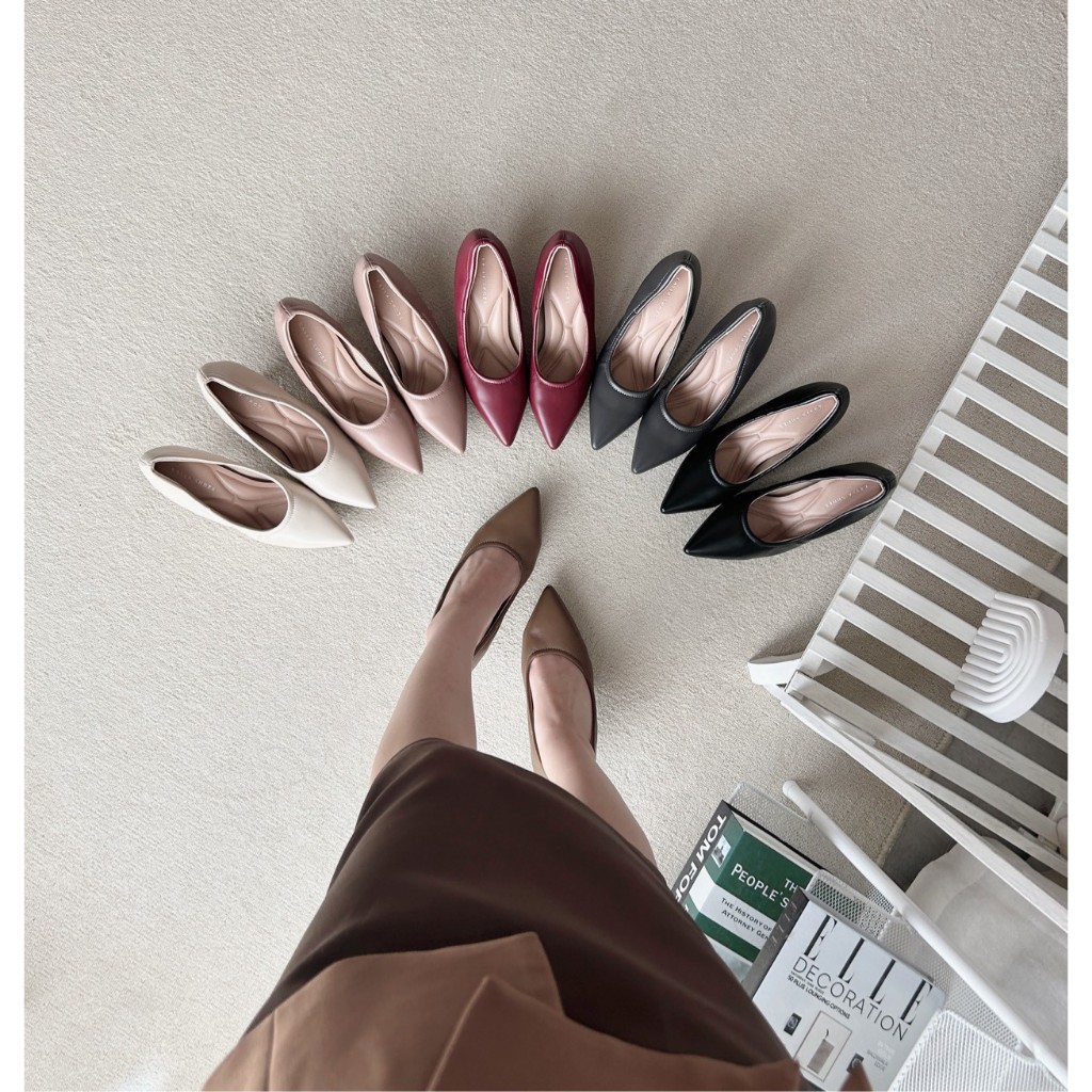 รองเท้าคัทชู หัวแหลม High Heels ส้นสูง 2นิ้ว รองเท้าkaimooksissy CS680361