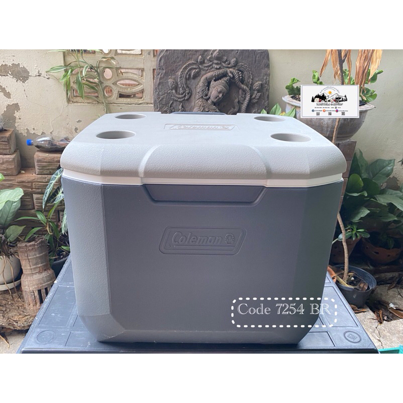 สินค้าพร้อมส่ง กระติกเก็บความเย็น ตู้แช่ กระติกน้ำแข็งโคลแมน Coleman Wheel Cooler 60QT (Brown)