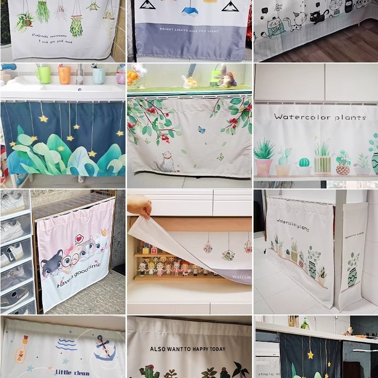 แนะนำ ผ้าม่าน ผ้าม่าน ผ้าม่านสั้นในครัว ผ้าม่านเคาท์เตอร์ครัว ป้องกันฝุ่น มีกาวในตัว ผ้าม่านครึ่งหน้าต่าง สไตล์นอร์ดิก ราคาพิเศษ มีเก็บเงินปลายทาง