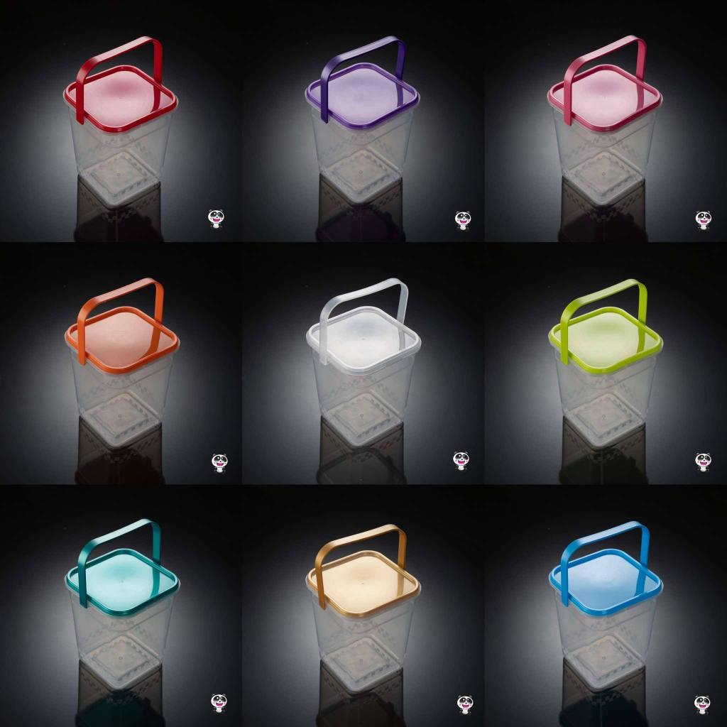 (แพ็ค20ชิ้น)ถังน้ำดื่มทรงสี่เหลี่ยม (650 ml.) + ฝาปิด + หู