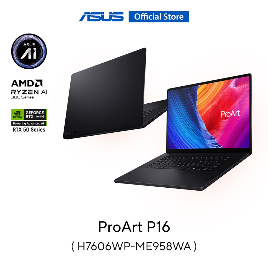 ASUS ProArt P16 (H7606WP-ME958WA) Copilot+PC, 16" 4K OLED, AMD AI-9-HX-370, 64GB, 2TB SSD, RTX5070 8