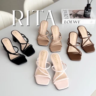 ✅ ส่งจากกรุงเทพ [ Rita ] รองเท้าส้นสูง 2.5 นิ้ว สวยไม่เกรงใจใคร **เท้าไม่เรียวบวกเพิ่ม**