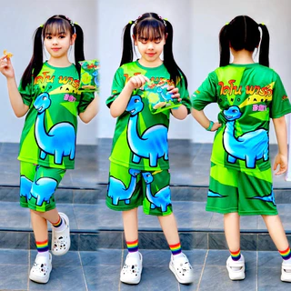 ชุดเซ็ตลายขนมไดโนเสาร์ ขนมป๊อกกี้ 1-12ขวบ เนื้อผ้าดีมากกนุ่มเด้งใส่สบาย