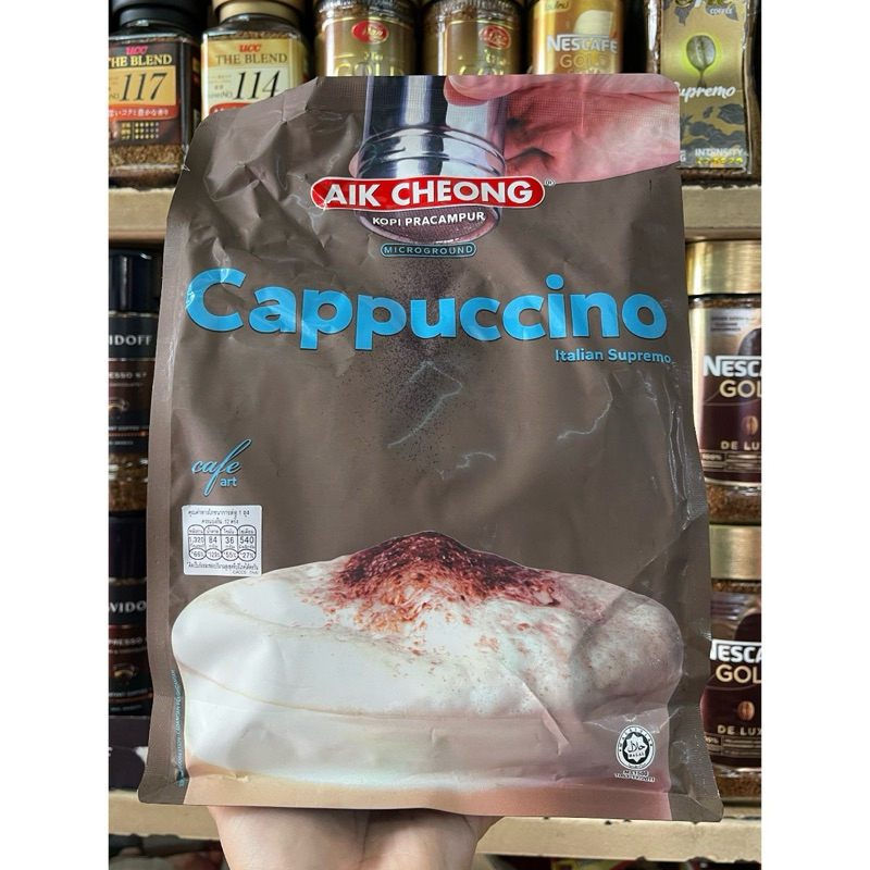 แพ็คเก็จใหม่❗️กาแฟ AIK CHEONG ☕️คาปูชิโน่ 3in1 Coffee เอ็กชอง กาแฟ Cappuccino 25กรัมx12ซอง