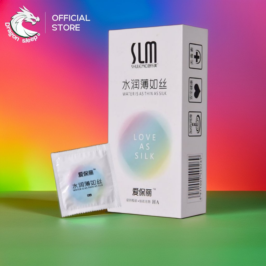 แบรนด์ SLM ไซส์ 49±2 มม.ถุงยางอนามัยราคาส่ง 100 ชิ้น รุ่นรักดั่งไหม เพิ่มไฮยาลูรอน