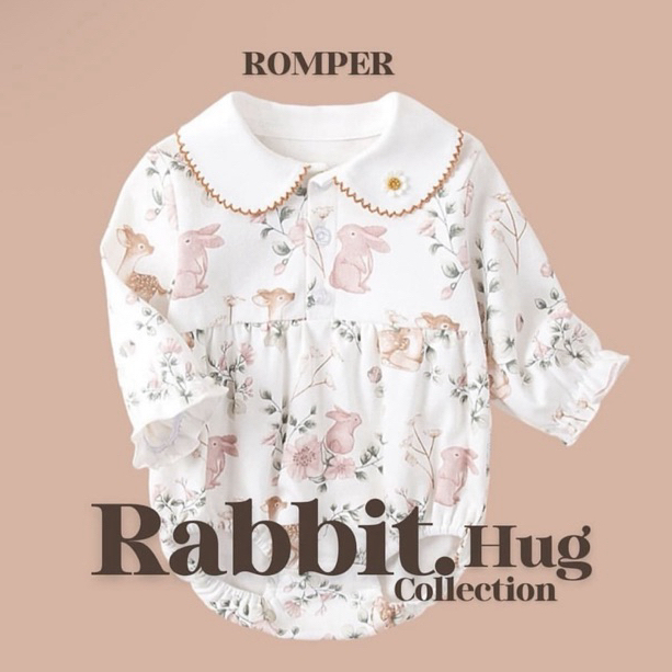 totty.apparel ชุดเด็กแรกเกิดผู้หญิง บอดี้สูทเด็กอ่อน 0-12เดือน ลายน่ารัก ผ้าเนื้อดีมาก (0085)