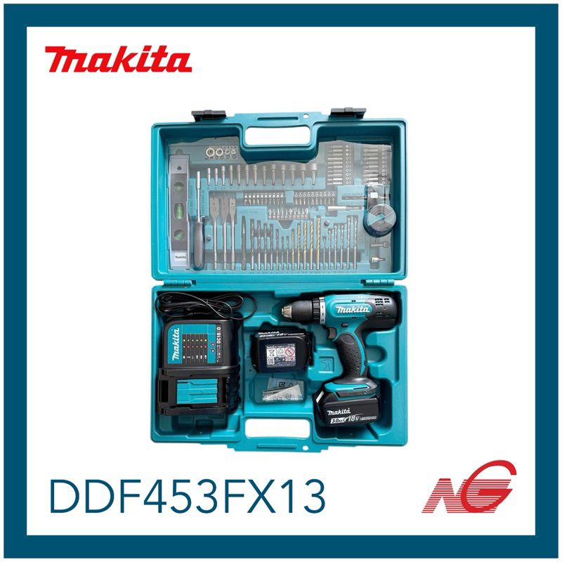 MAKITA มากีต้า สว่านไขควงไร้สาย 18V ขนาด 1/2 นิ้ว รุ่น DDF453FX13