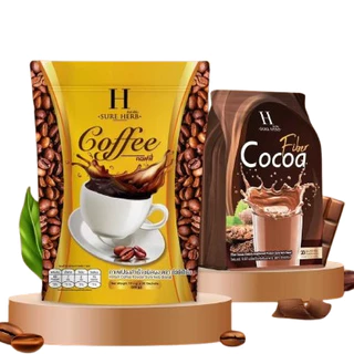 กาแฟ โกโก้ ☕ COFFEE COCOA ชัวร์เฮิร์บ SUREHERB ถุงไหญ่ (1ซอง15กรัม) { 1 ถุง 20 ซอง }