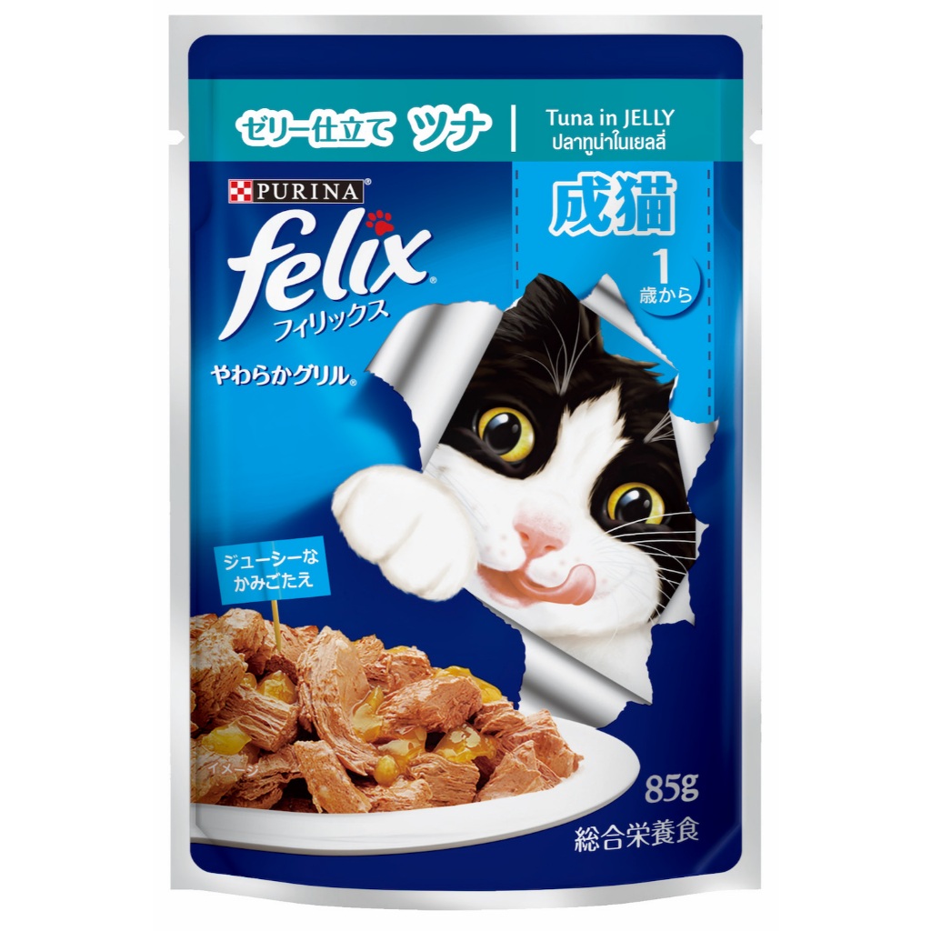 [24 ซอง] Felix อาหารแมวเปียก ลูกแมว แมวโต ยกลัง