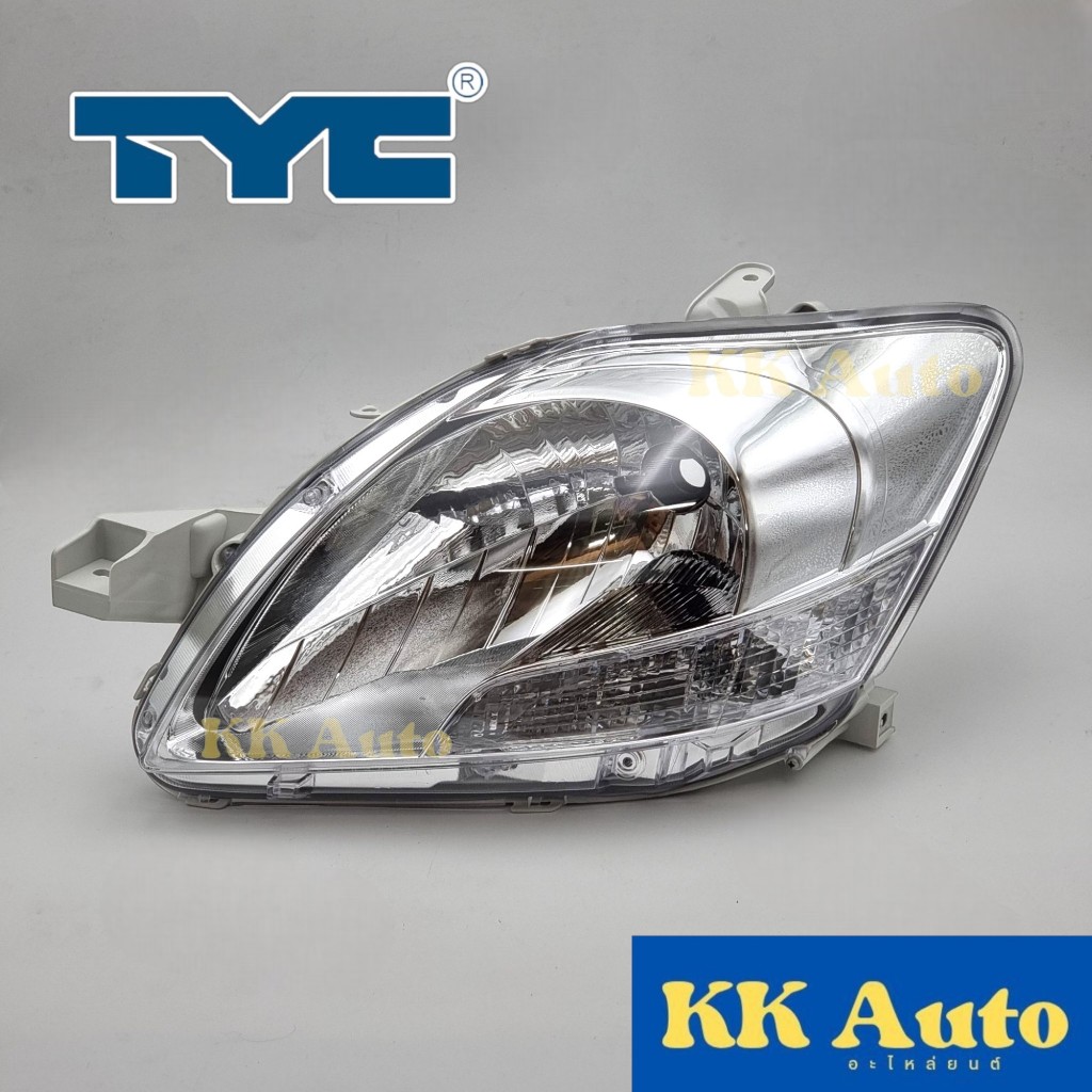 ไฟหน้า โตโยต้าวีออส โคมขาว TOYOTA VIOS ปี 2007-2012 โคมไฟหน้าวีออส ยี่ห้อTYC
