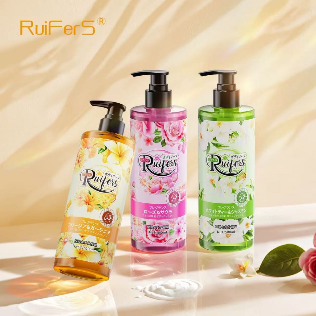 RuiFerS เจลอาบน้ำกลิ่นกุหลาบ กลิ่นหอมติดทน น้ำหอมสำหรับผู้ชายและผู้หญิง เจลอาบน้ำให้ความชุ่มชื้น สดชื่น