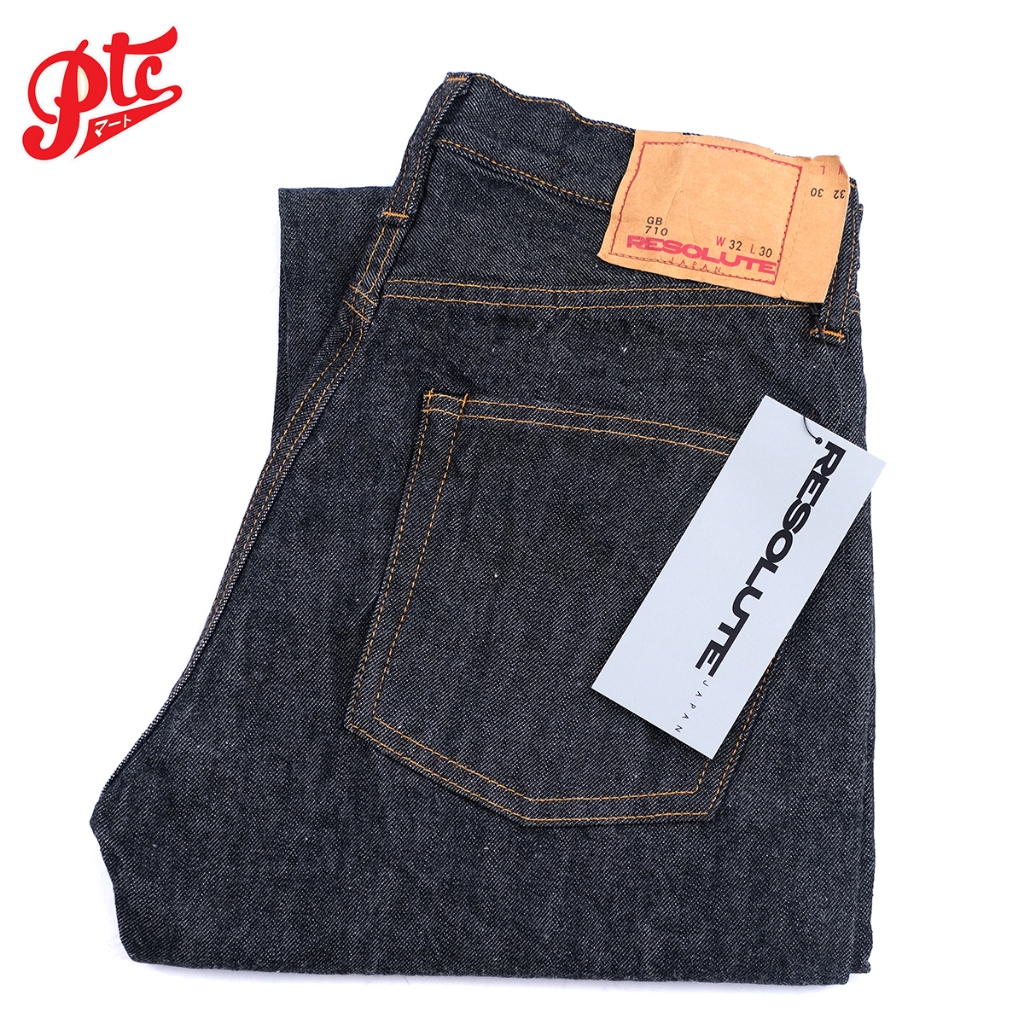 กางเกงยีนส์ RESOLUTE 710 15th Anniversary GHOST BLACK "GB" GB710