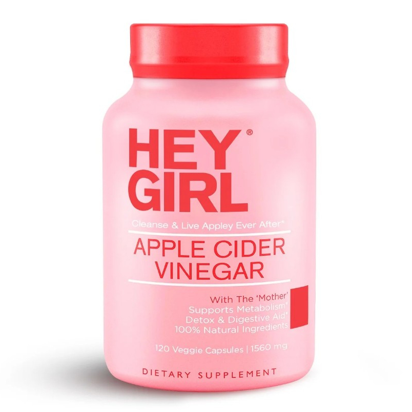 Hey Girl Apple Cider Vinegar 1,500 mg. (120Capsules) 🍎