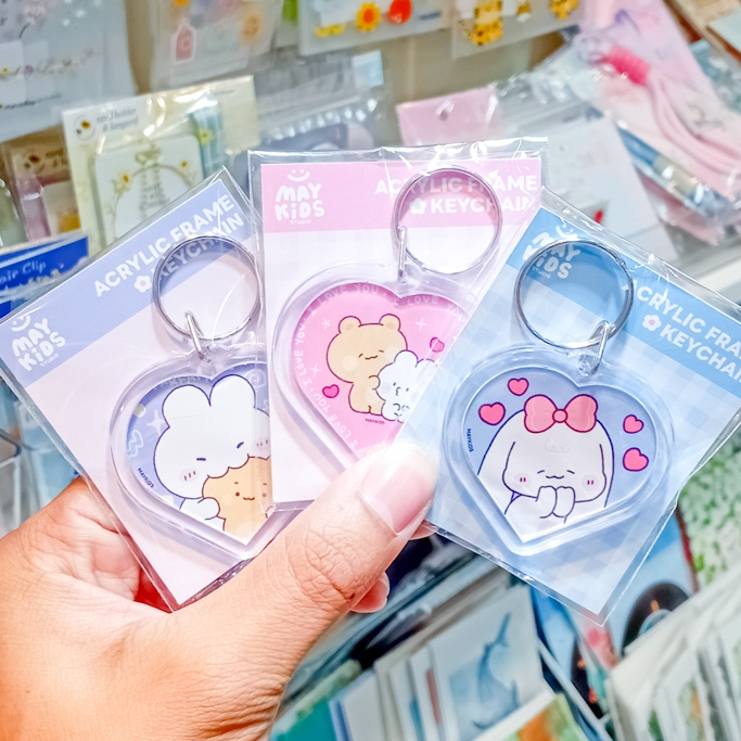 Keychain พวงกุญแจรูปหัวใจลายน้อง Gourmet น้อง Parfait และผองเพื่อน [Maykids Studio]