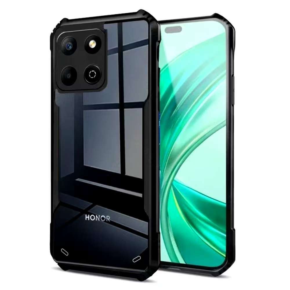 Honor X8c/Honor X5b/Honor X5b Plus(ส่งในไทย)เคสกันกระแทกขอบสีหลังใสHONOR X8c/HONOR X5B/HONOR X5b Plu