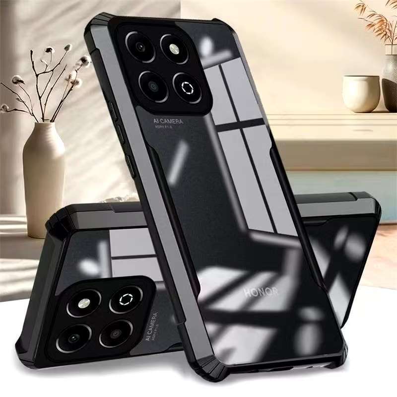 HONOR X8c/HONOR X5B/HONOR X5b Plus(ส่งในไทย)เคสกันกระแทกขอบสีหลังใสHonor X8c/Honor X5b/Honor X5b Plu