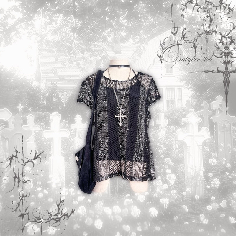 ♱ set top free bag grunge สาวกรั้นจ์♡