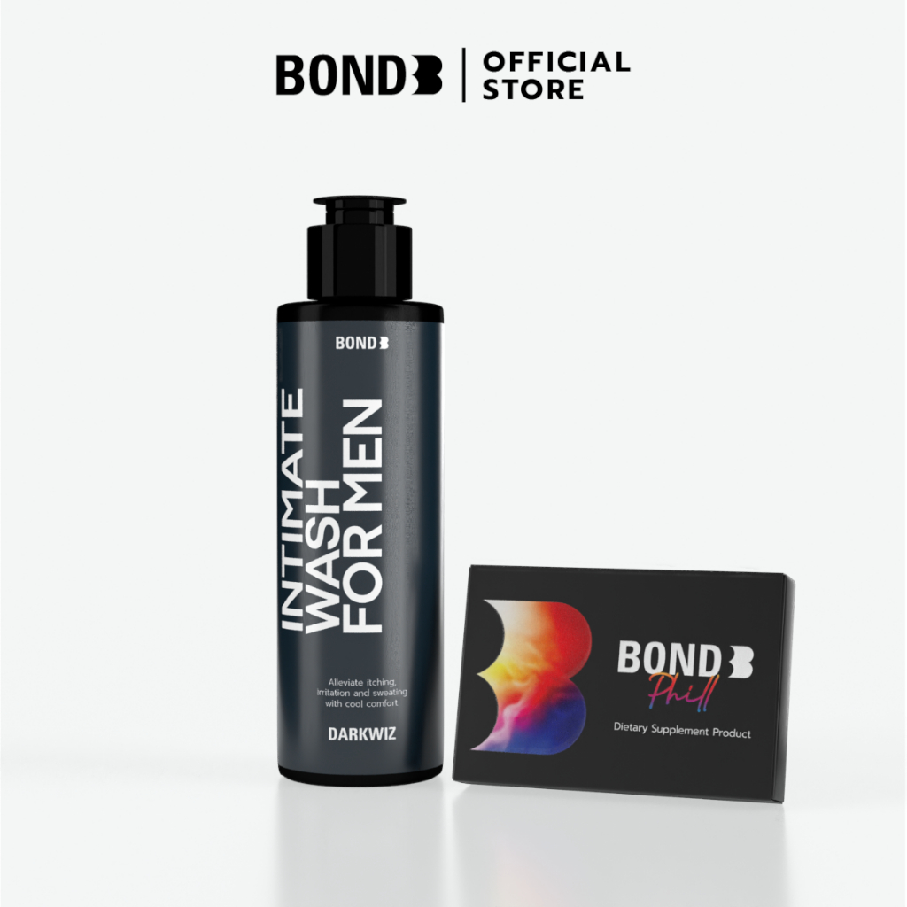 Bond Men's Intimate Wash Dark Wiz 130 ml. (สูตรเย็น) + Bond Supplement PHILL