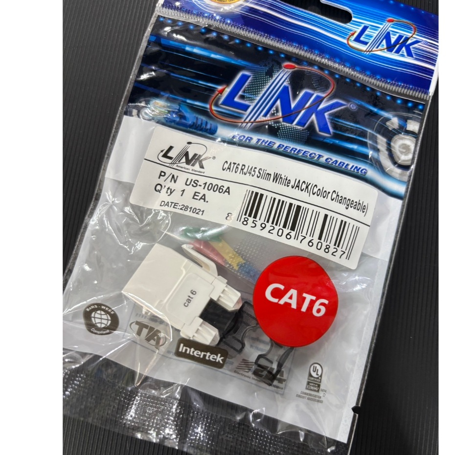 ตัวเมีย CAT 6 RJ45 LINK รุ่น US-1006A
