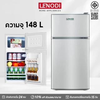 LENODI Refrigerator 4.9Q ตู้เย็น 2 ประตู  148L  ประหยัดไฟ ตู้เย็นมินิ  เครื่องทำความเย็นที่ปรับได้