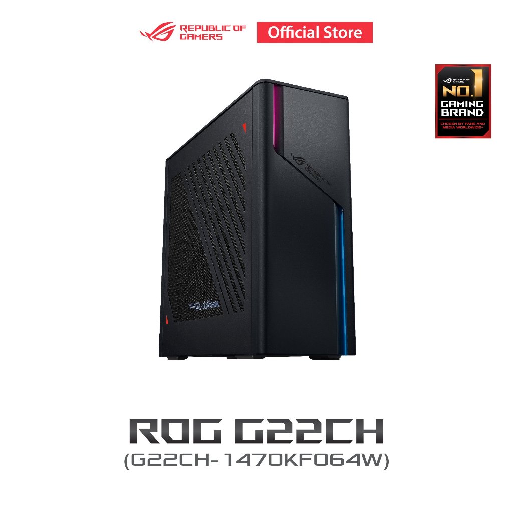 ASUS ROG G22CH (G22CH-1470KF064W) Gaming Desktop, i7-14700KF, 32GB, 1TB SSD, RTX4070S V12G, W11