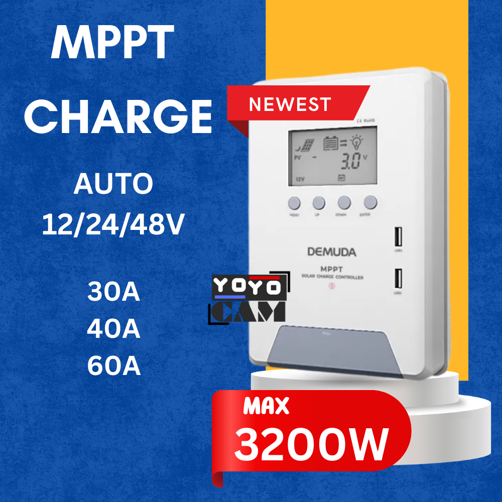 DEMUDA EASUN CJ POWMR MPPT Charge controller ชาร์จเจอร์ MPPT 60A 12V 24V 36V 48V อินพุต PV 150VDC