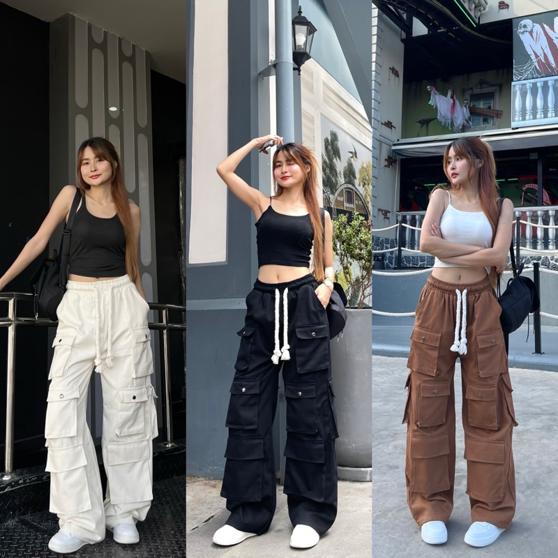 Wana.Outfits - Tiger Cargo Jeans  กางเกงยีนส์คาร์โก้ 10 ประเป๋า