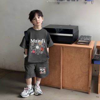 ชุดสูทเด็กผู้ชาย ชุดแขนสั้นลําลองฤดูร้อน ใส่สบายหล่อๆ เสื้อผ…