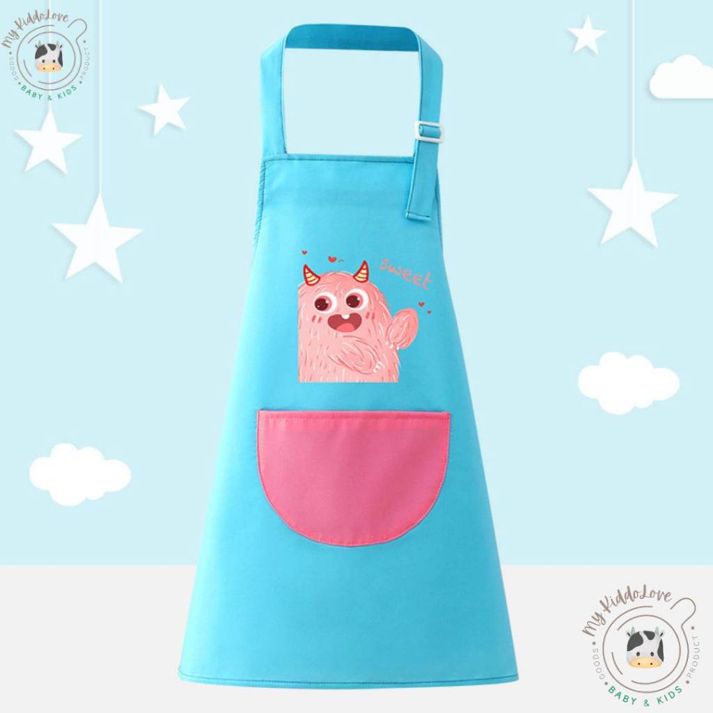 *พร้อมส่ง* ผ้ากันเปื้อนสำหรับเด็ก ผ้ากันเปื้อนทำกิจกรรมสำหรับเด็ก 4-15 ขวบ - รูปที่ 4