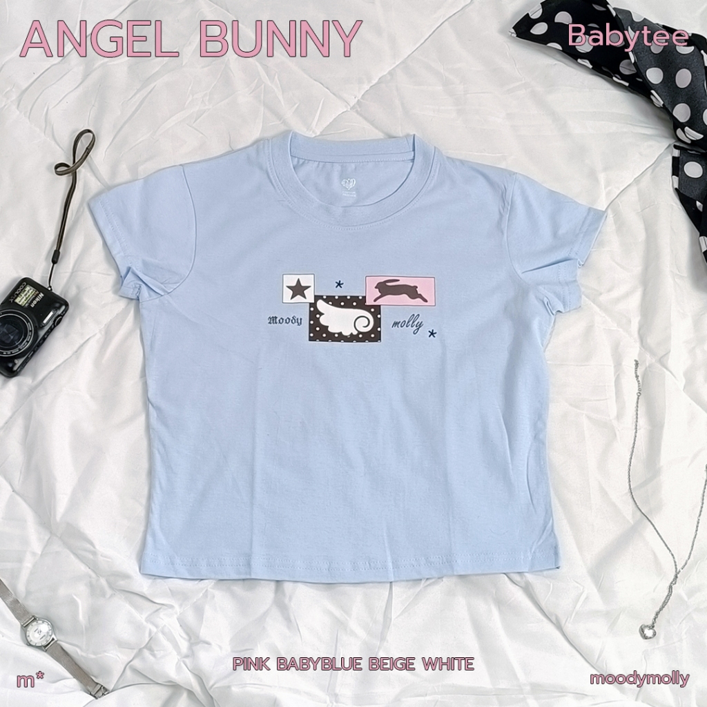 (moodymolly) Babytee เสื้อเบบี้ที รุ่น Angel bunny น่ารักหวานๆ สีขาวผ้าไม่บาง - รูปที่ 3