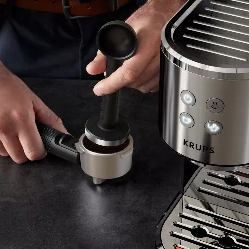 Tefal KRUPS เครื่องชงกาแฟเอสเปรสโซ รุ่น Virtuoso XP444C10 แรงดัน 15บาร์ ระบบThermoblock หัวตีฟองนมและอุ่นได้