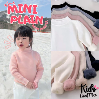 เสื้อสเวตเตอร์คอปีนบุขนมิ้งสำหรับเด็ก 💖 KS8 MINI PLAIN WARM SWEATER