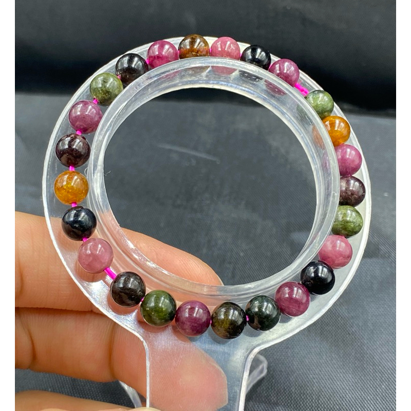 natural tourmaline beads bracelet 8 mm