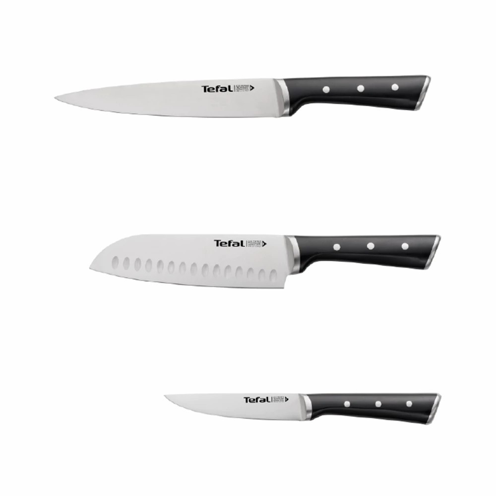 Tefal ชุดเซ็ตมีดพลังน้ำแข็ง รุ่น ICE FORCE 3 ชิ้น มีดเชฟ 20 ซม.+ มีดซันโตกุ 18 ซม. + มีดอเนกประสงค์ CW-K232S374
