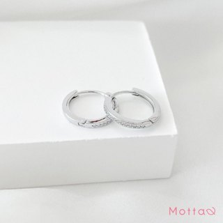Motta Earring ต่างหูห่วงชุบทองคำขาว ใส่ได้ทุกวัน
