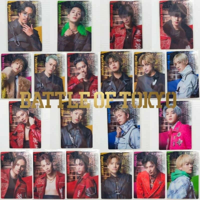 การ์ด BATTLE OF TOKYO EXILE TRIBE Reo Sano Taiki Sato Makoto Hasegawa Ryuta Hidaka Sota Nakaji Ryuto Kazuh Bandaiญี่ปุ่น