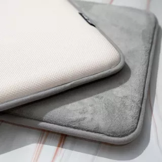 REM13 พรมเช็ดเท้า Memory Foam 60x40 ซม. หนาพิเศษ 3.5 ซม. ซับน้ำดี แห้งไว กันลื่น นุ่มสบายเท้า