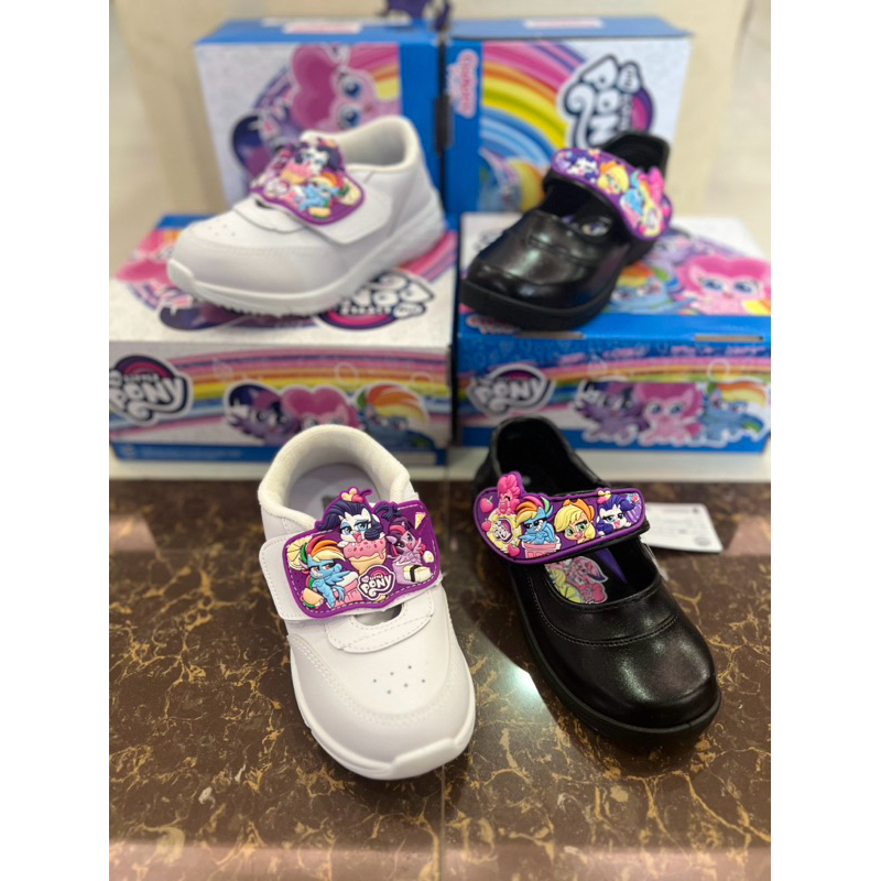 รองเท้านักเรียน-พละ Pony เด็กหญิงอนุบาล มีไฟกระพริบได้ (Chappy)