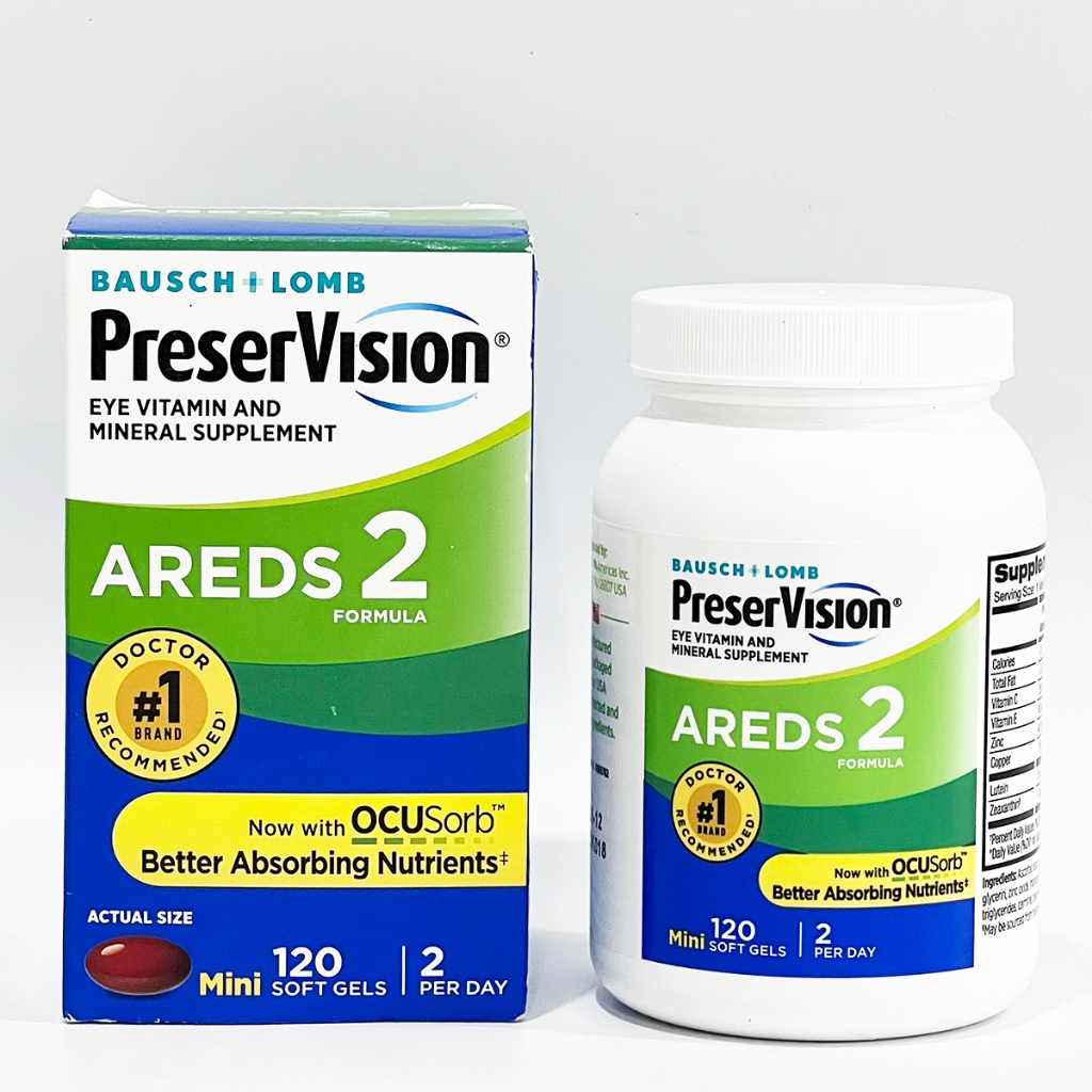 วิตามินบำรุงสายตา BAUSCH + LOMB PreserVision Eye Vitamin AREDS 2 ของแท้ ขายดี#1 ในอเมริกา