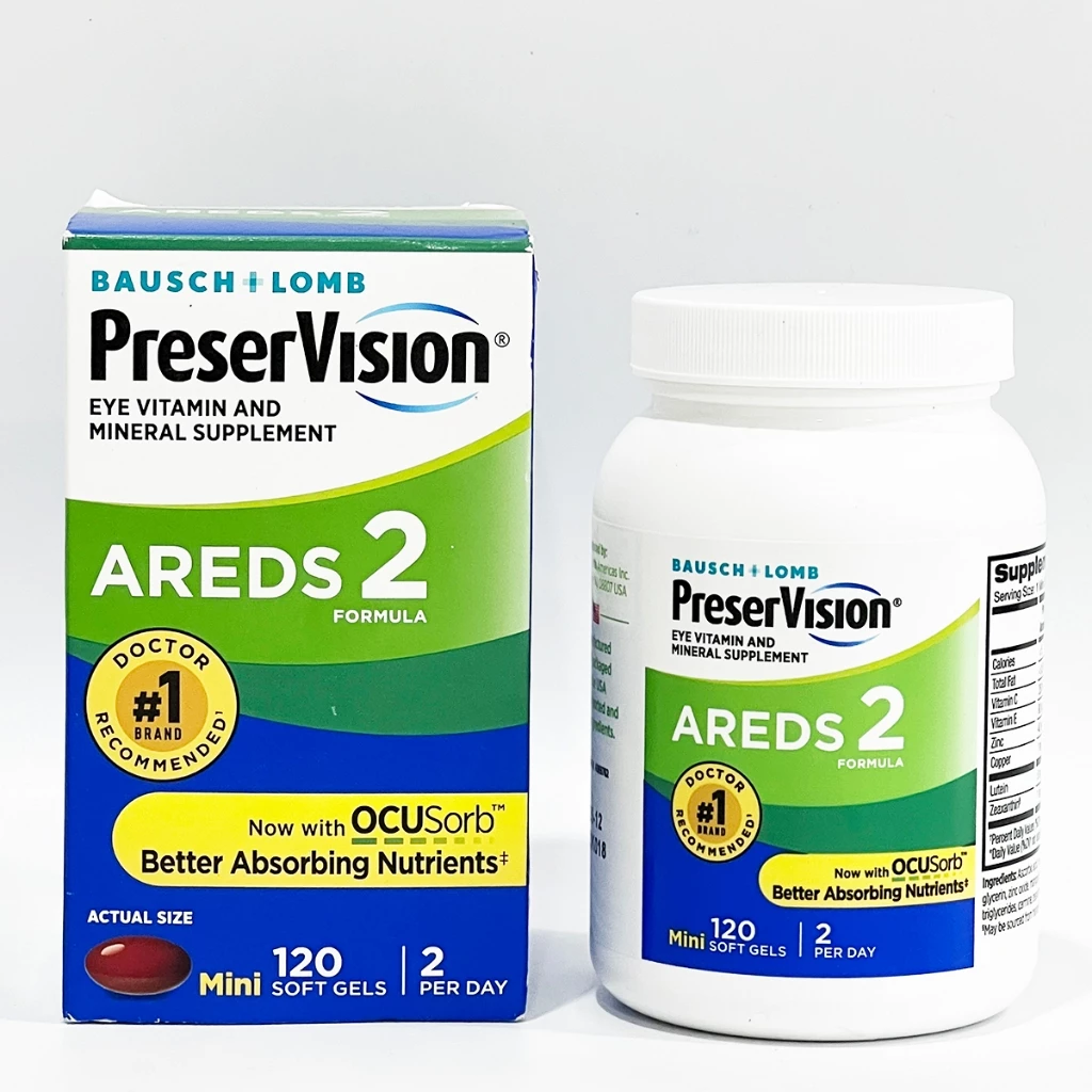 วิตามินบำรุงสายตา BAUSCH + LOMB PreserVision Eye Vitamin AREDS 2 ของแท้ ขายดี#1 ในอเมริกา