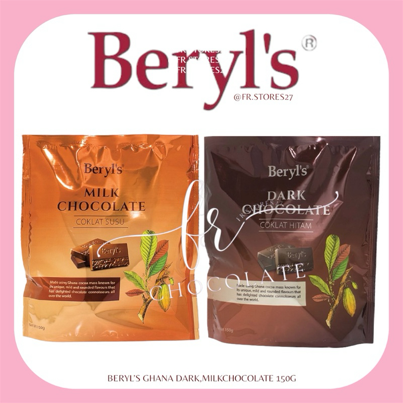 Beryl's Ghana Dark,Milk Chocolate (150g)