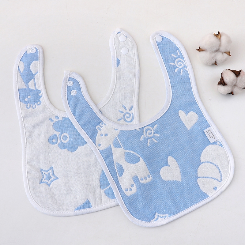 ผ้ากันเปื้อน ผ้าซับน้ำลายเด็ก ผ้ากันเปื้อนเด็กอ่อน กันเปื้อน ผ้าฝ้ายทอ 6 ชั้น