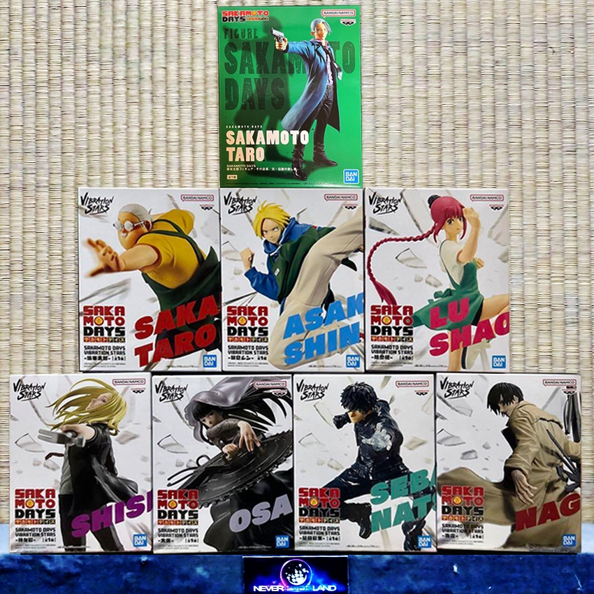 BANDAI BANPRESTO FIGURE: VIBRATION STARS - SAKAMOTO DAYS / ซาคาโมโตะเดส์ - SAKAMOTO TARŌ / ASAKURA SHIN / LU XIAOTAN / O