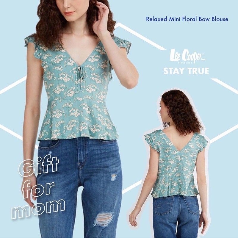 เสื้อลายดอกLee แท้100%จากช้อปป้ายครบ