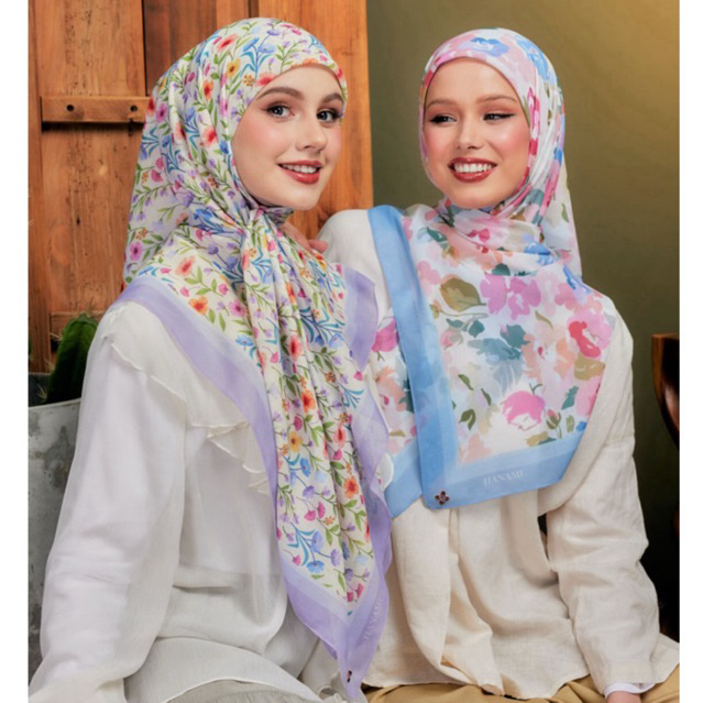 ❣️คอลใหม่Hn51-Hn70❣️ Hanami hijab ผ้าคลุมแบรนด์ฮานามิ ผ้าหอม มีหมุดแบรนด์ให้