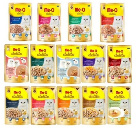 Me-o Delite [48 ซอง] อาหารเปียกแมว มีโอ ดีไลท์ ยกโหล ขนาดซองละ 70 กรัม*โปรดอ่านรายละเอียดก่อนสั่งซื้อ