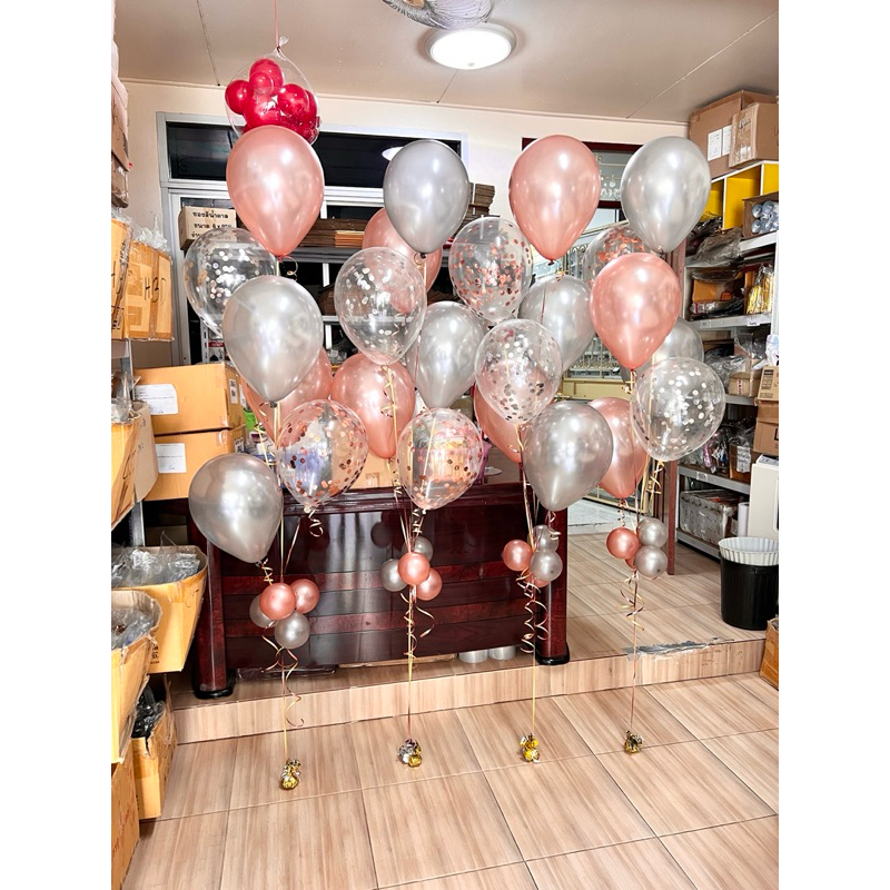 ลูกโป่งเมทัลลิค ลูกโป่งสีมุก ขนาด 6-12นิ้ว เกรดA เนื้อหนาอย่างดี ผลิตในไทย ใช้น้ำยางอย่างดี - รูปที่ 6