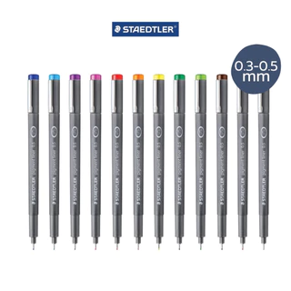 ปากกาจุด Pigment จุดเส้น 0.3-0.5 มิล หลากสี จาก Staedtler / ด้าม