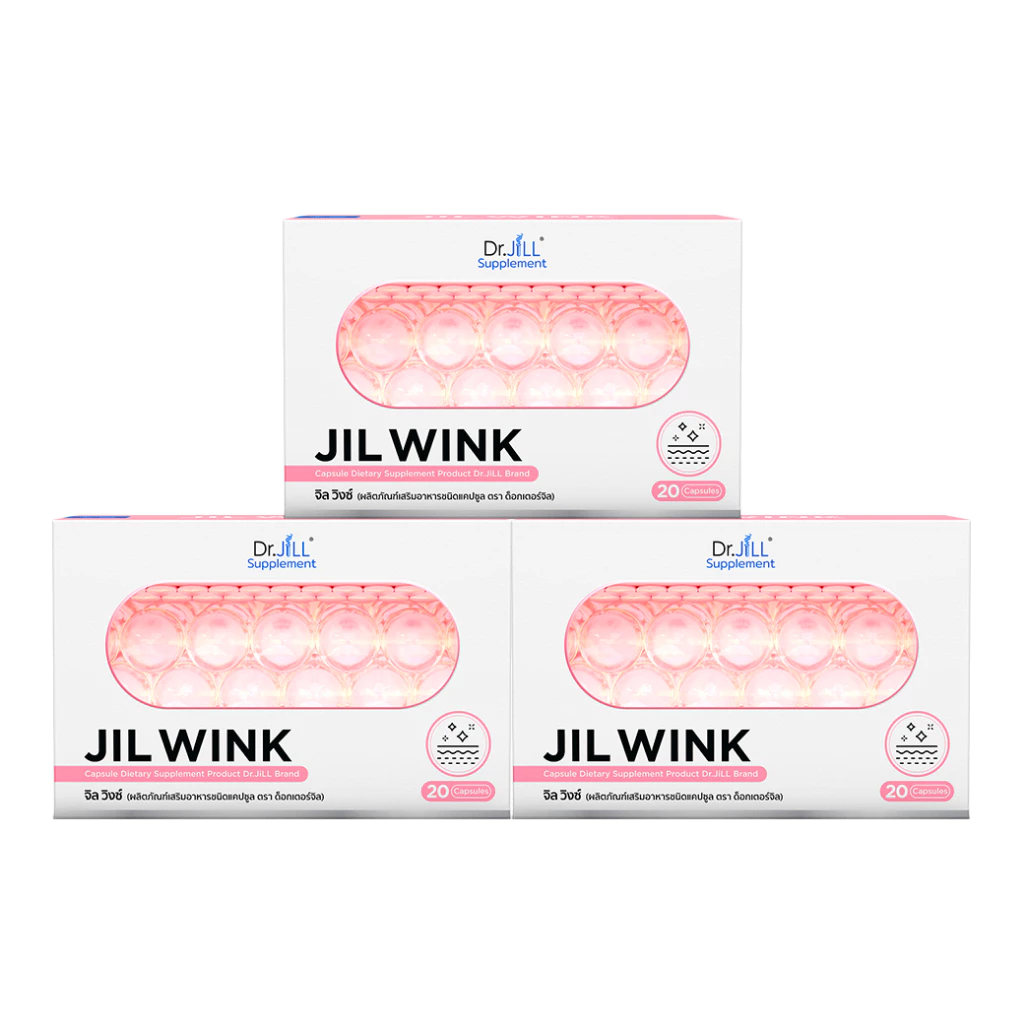 [ส่งฟรี] จิลวิงซ์ 2 แถม 1 JIL WINK ผลิตภัณฑ์เสริมอาหารบำรุงผิว ดร.จิล 60 แคปซูล 3 กล่อง ผิวเรียบเนียน แลกระจ่างใส thumbnail 4