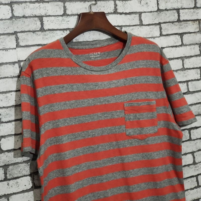 🔥J.Crew Pocket Awning Stripes T-Shirt